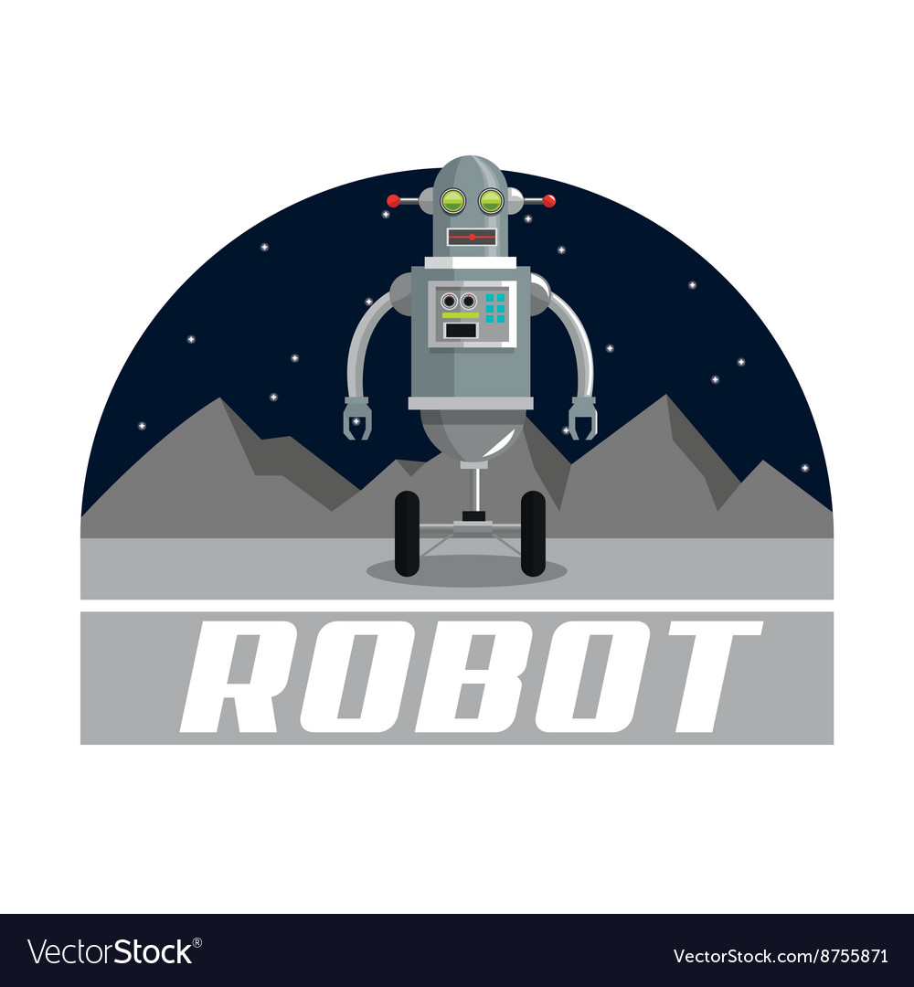 Robot design technology concept colorful