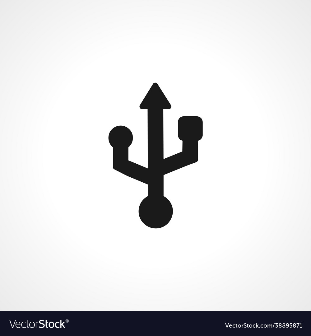 Usb sign simple isolated web icon