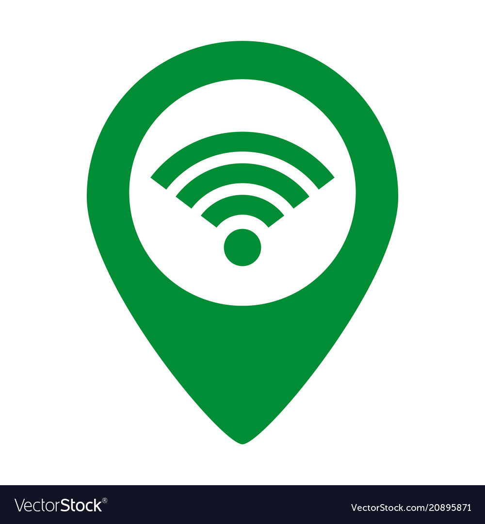 Wifi connection map pointer vector image Wifi connection map pointer