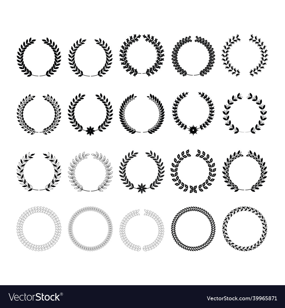 Wreath set Royalty Free Vector Image - VectorStock