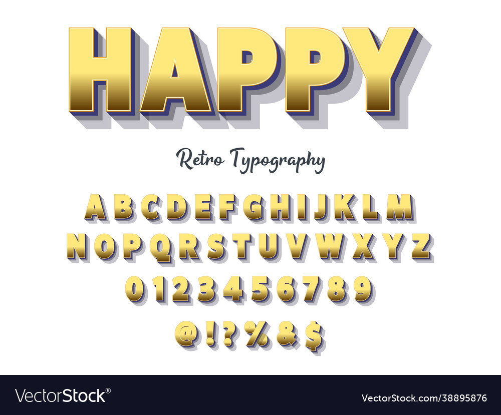 3d alphabettypefacescriptshadow effecthandcrafted vector image 3d alphabettypefacescriptshadow effecthandcrafted