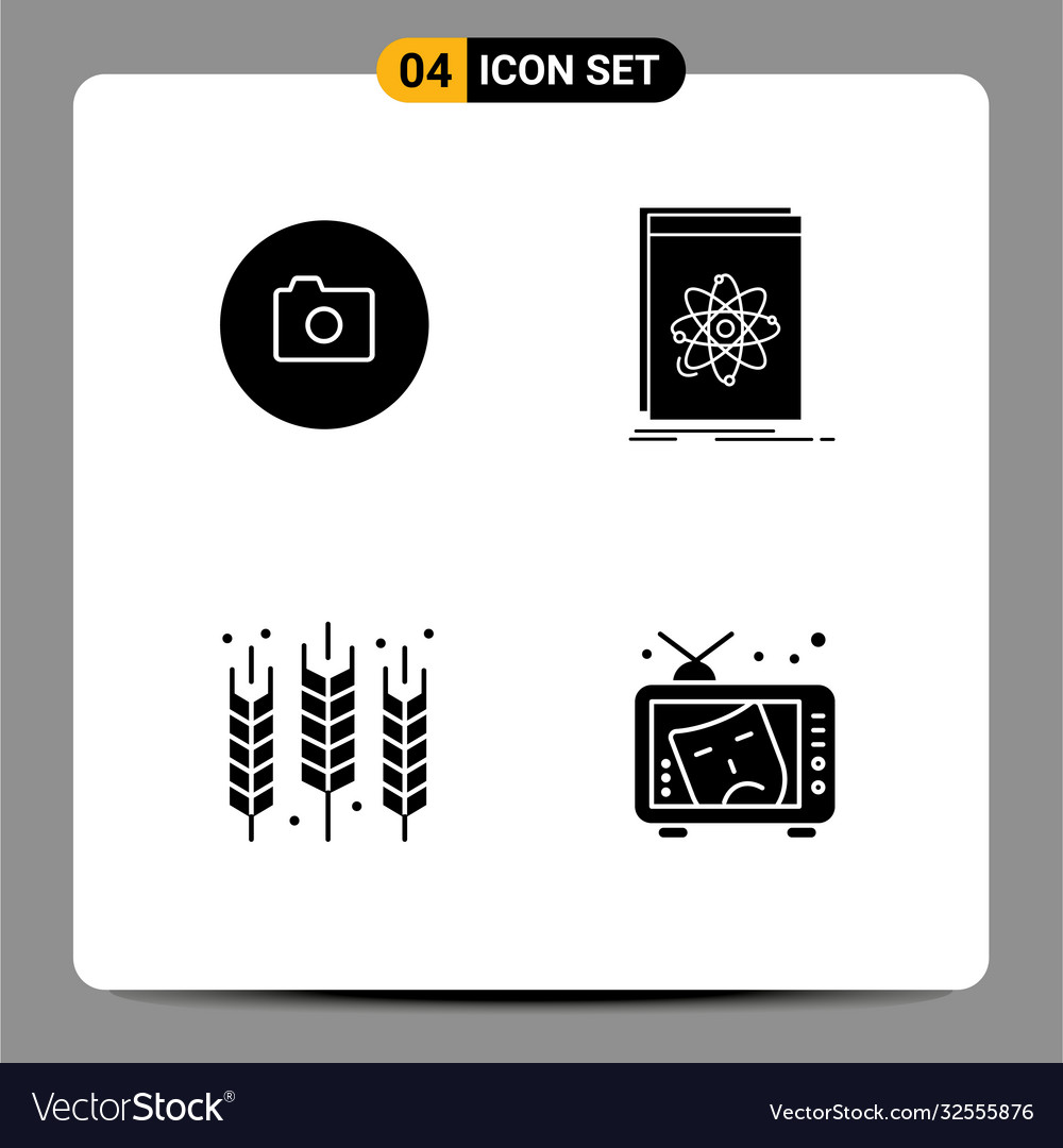 4 creative icons modern signs and symbols