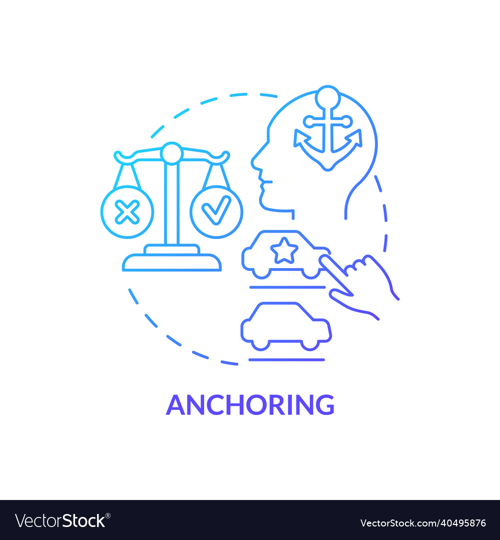 Cognitive bias concept icon vector image Cognitive bias concept icon