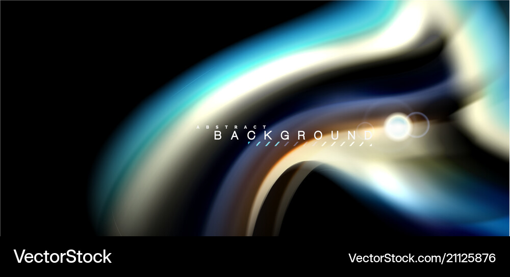 Color shiny light effects on black liquid style Vector Image