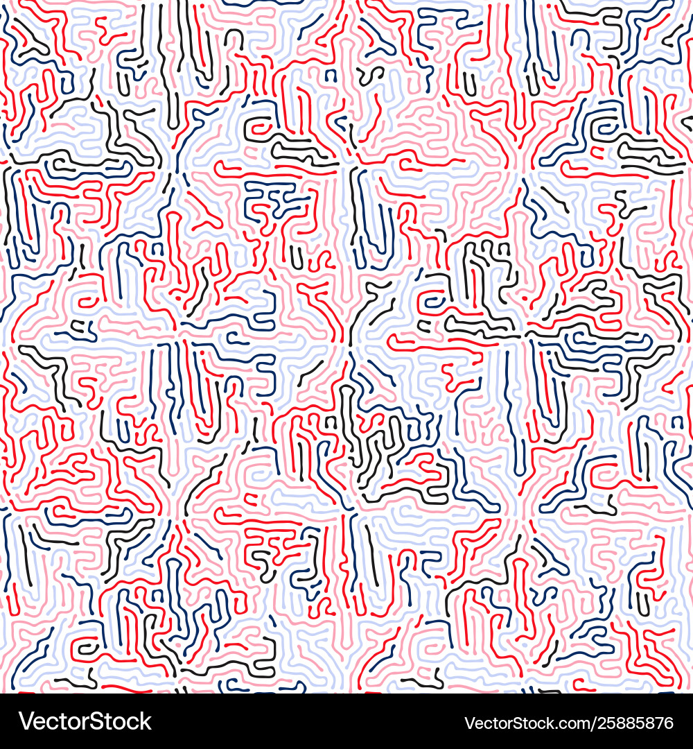 Diffusion reaction seamless pattern black Vector Image