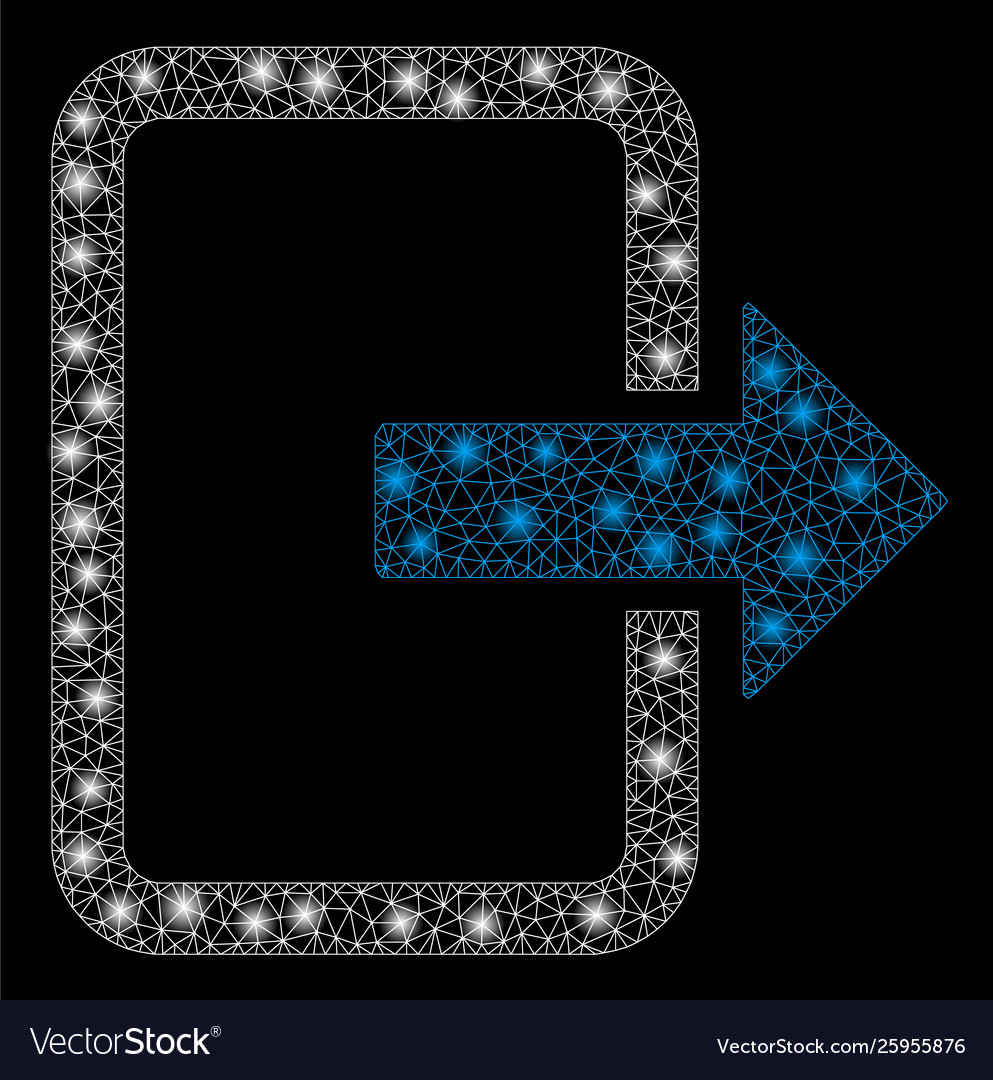 Flare mesh network exit door with spots vector image Flare mesh network exit door with spots