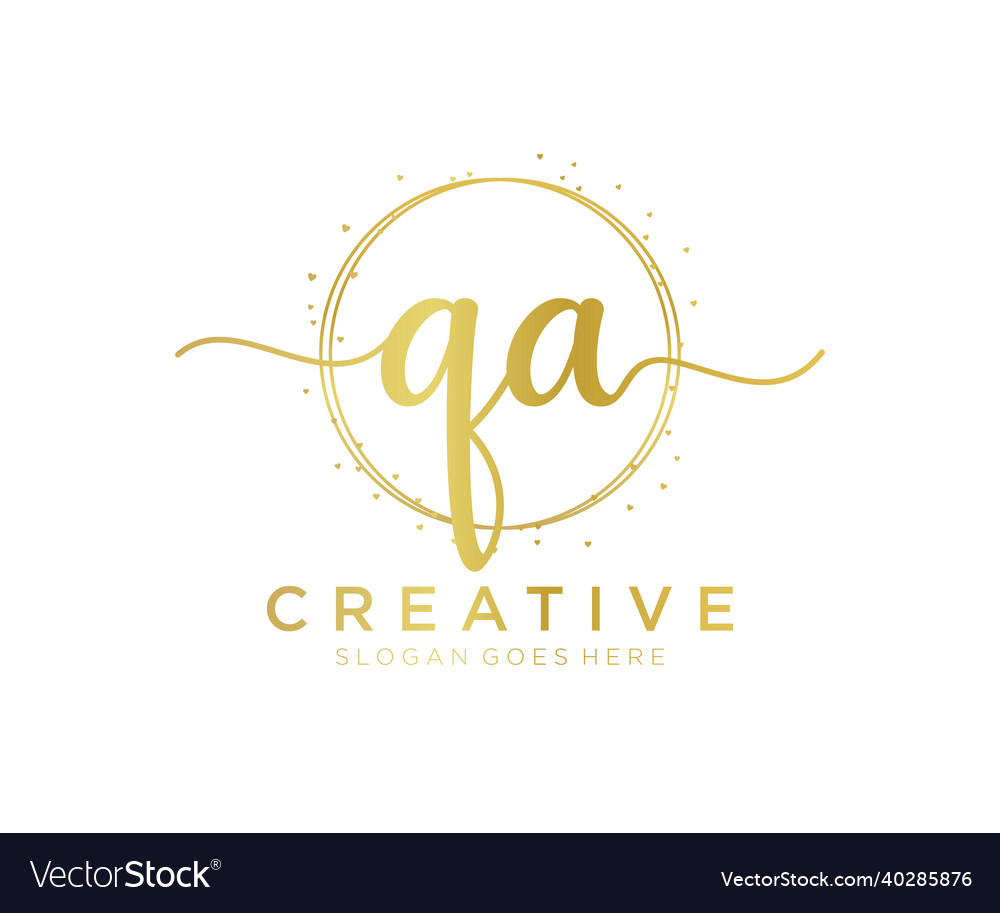 Initial qa feminine logo usable for nature salon