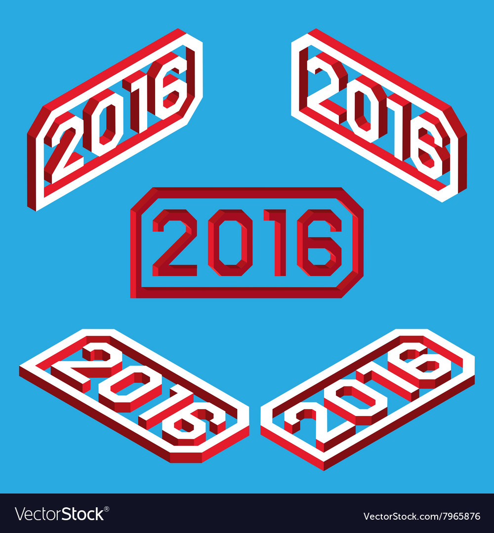 Isometric 2016 font