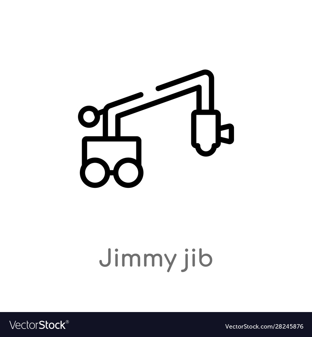 Jib Crane Icon - Simple Line Art