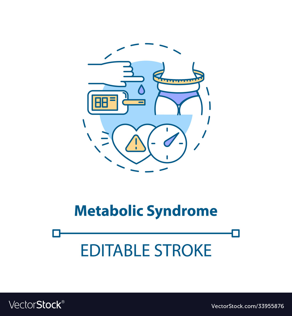 Metabolic syndrome concept icon Royalty Free Vector Image