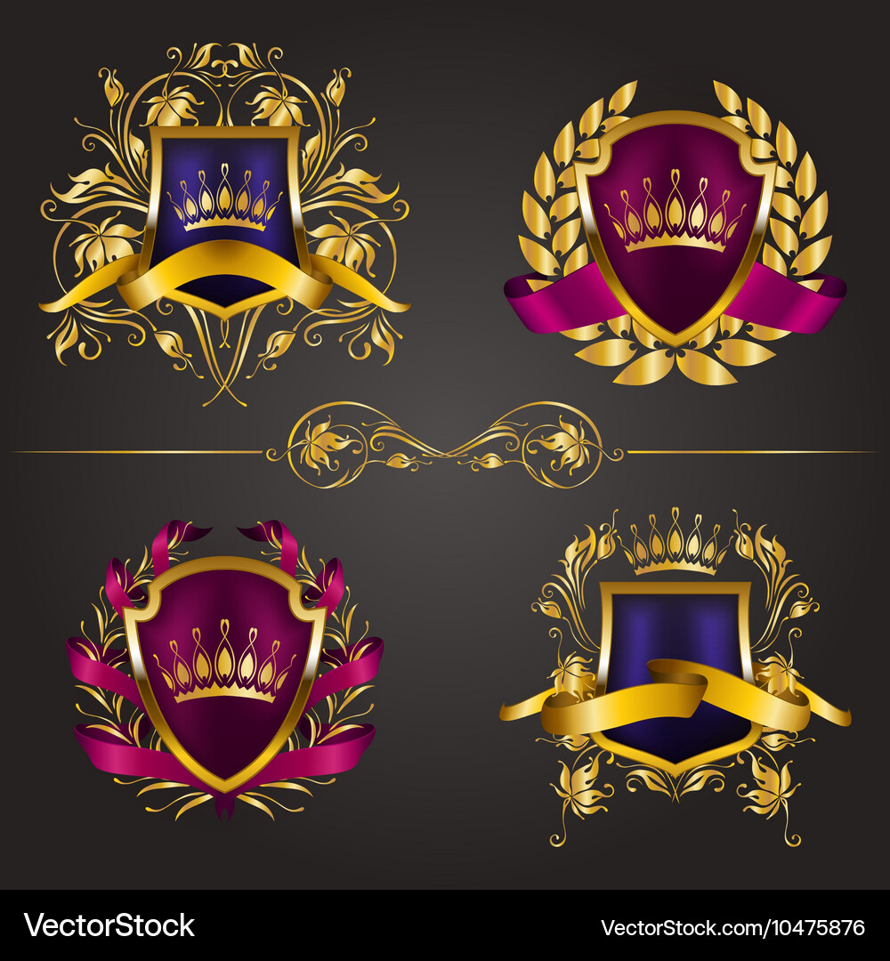 Monogram logos set Royalty Free Vector Image - VectorStock