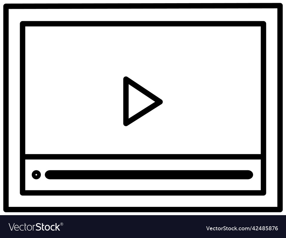 Player of program for watching video via internet vector image Player of program for watching video via internet