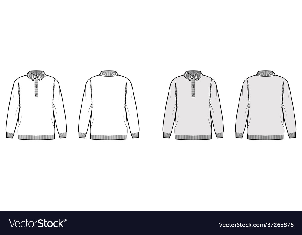 Polo sweater technical fashion Royalty Free Vector Image