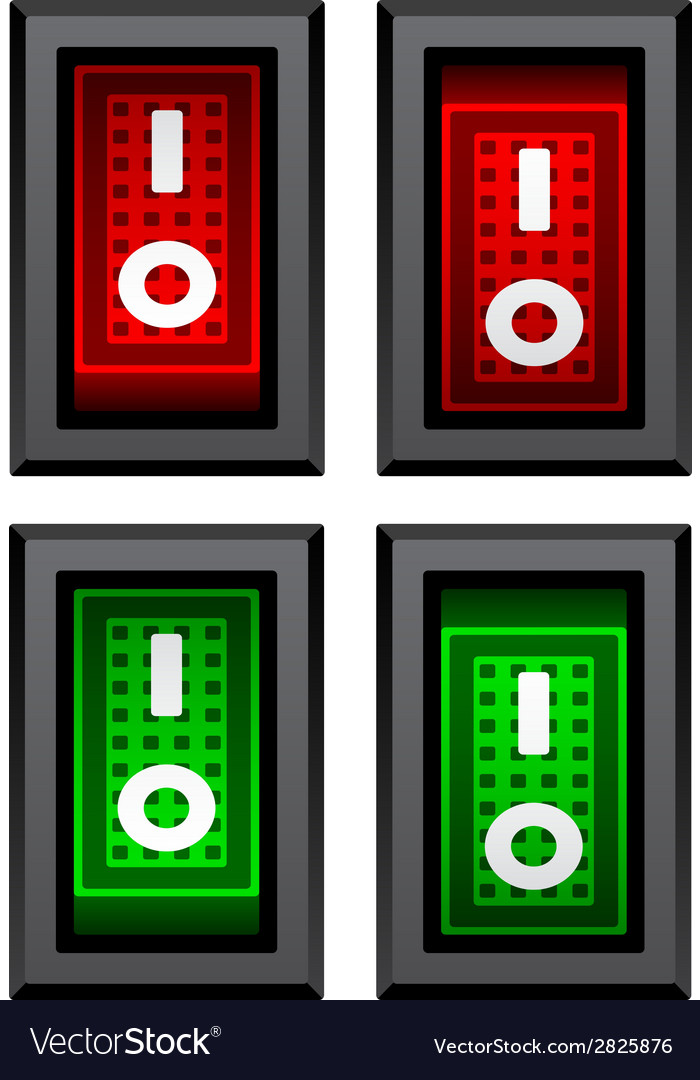 Rectangle toggle power switches