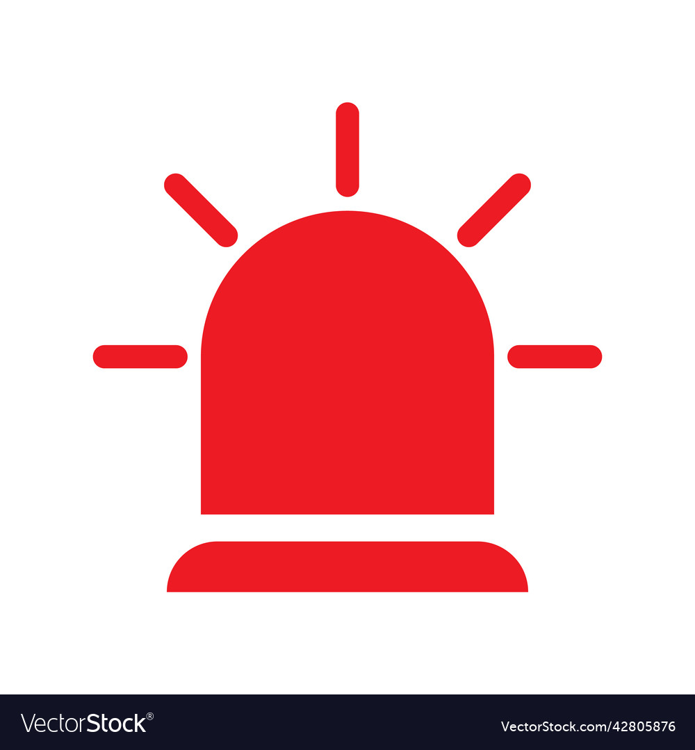 Red siren icon or logo Royalty Free Vector Image