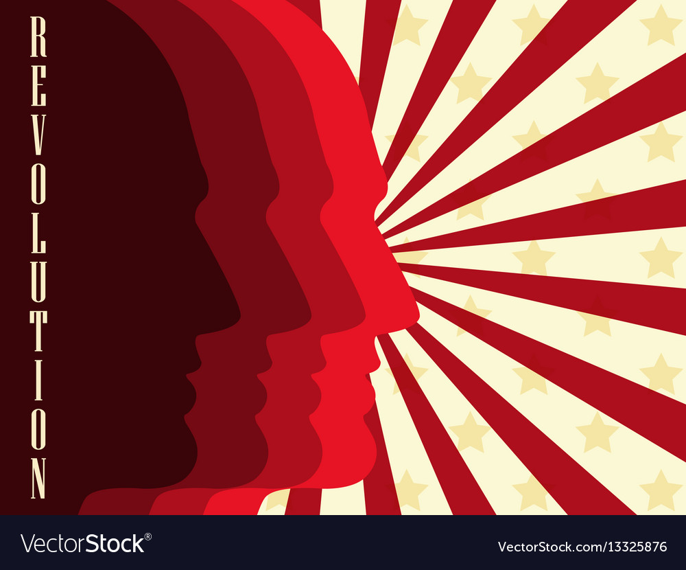 Revolution poster background with rays Royalty Free Vector
