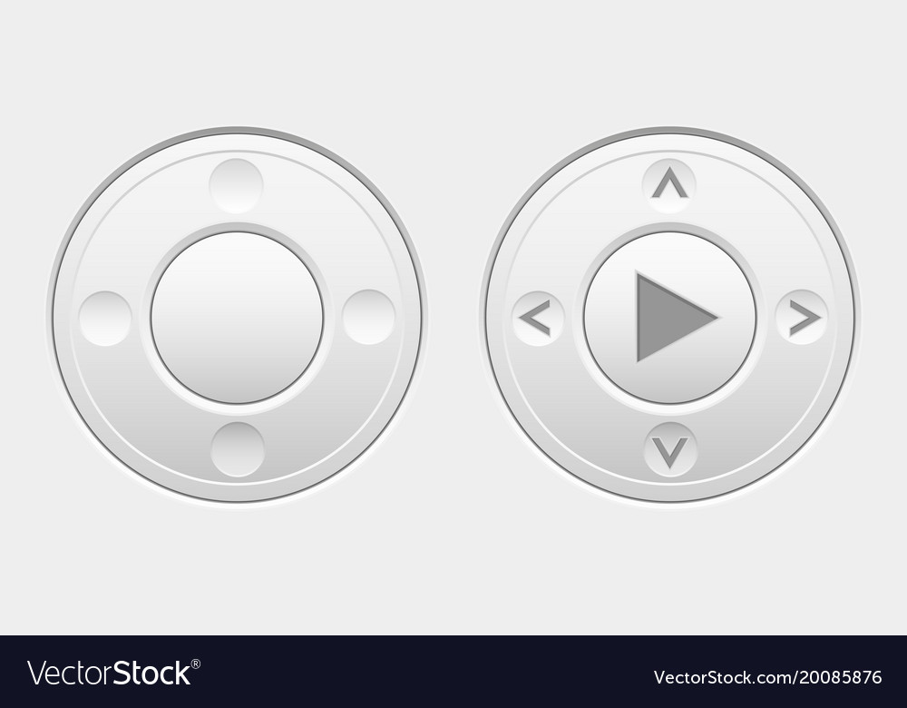 Round navigation knob buttons