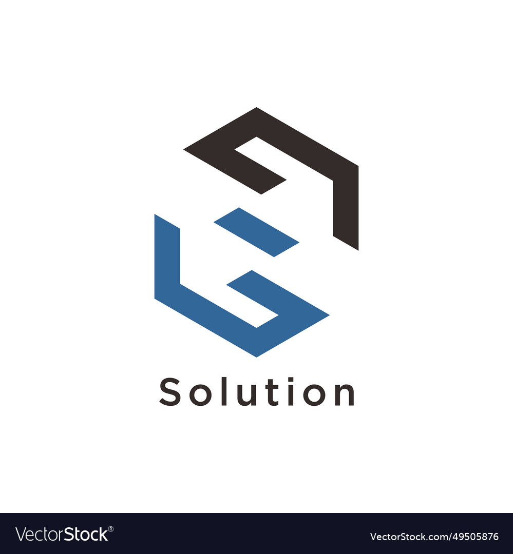 Solution design element icon with creative modern
