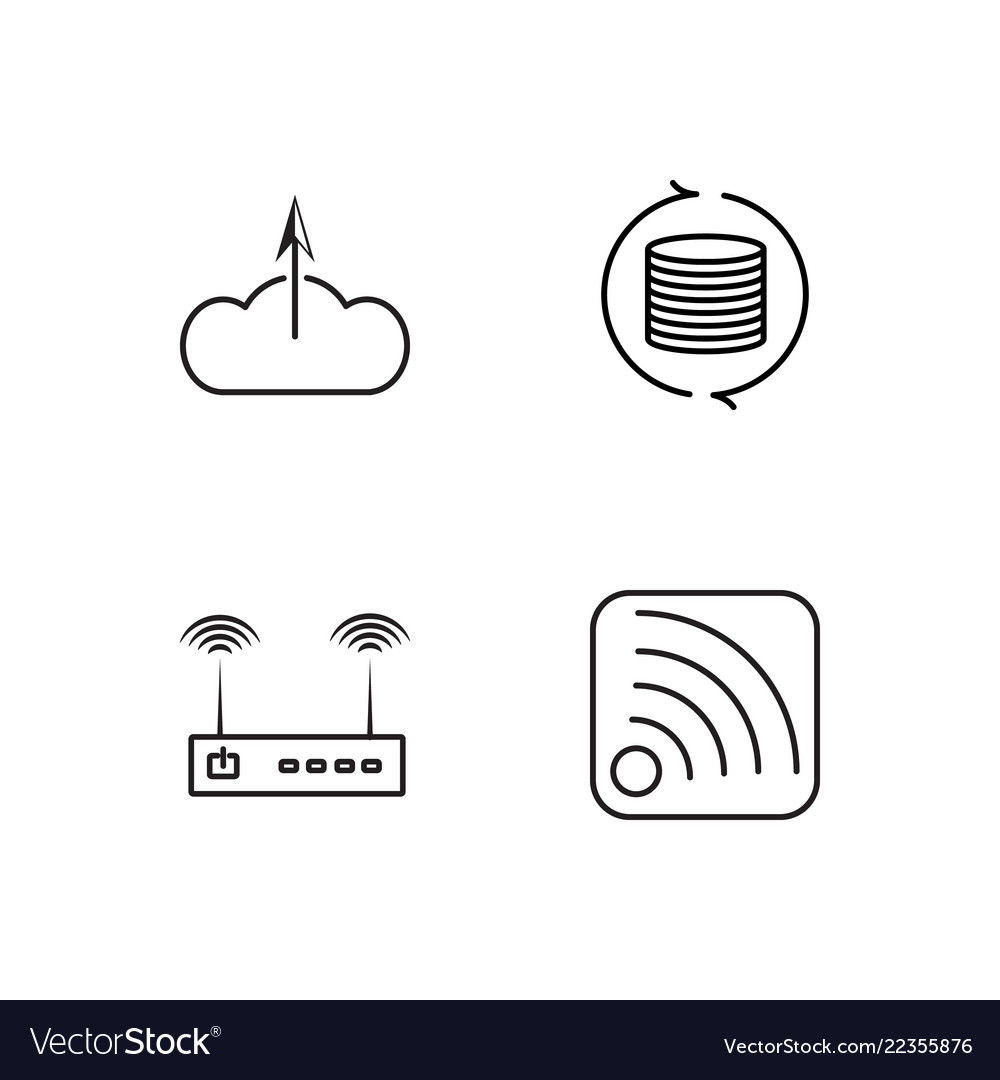 Web simple outlined icons set