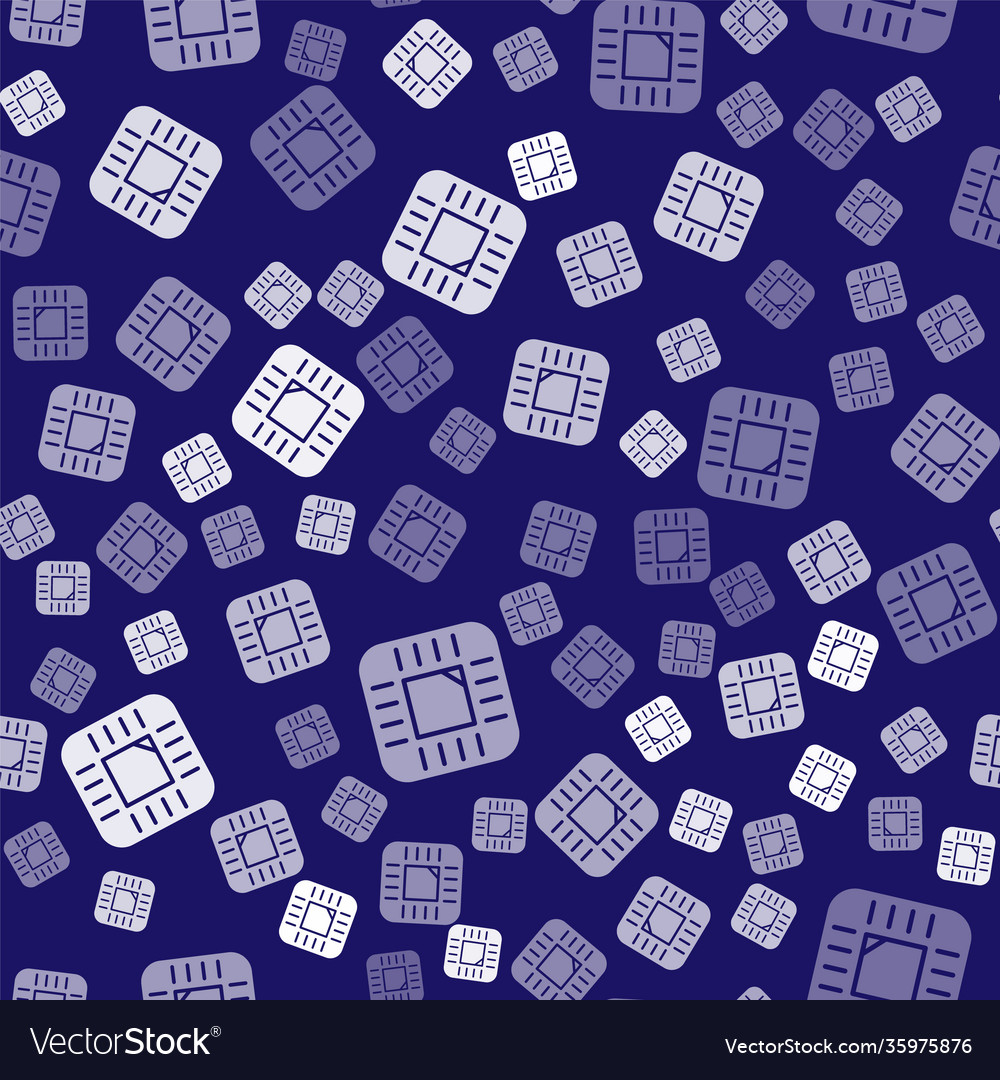 Weißer Computerprozessor mit Mikroschaltungen cpu vector image Weißer Computerprozessor mit Mikroschaltungen cpu