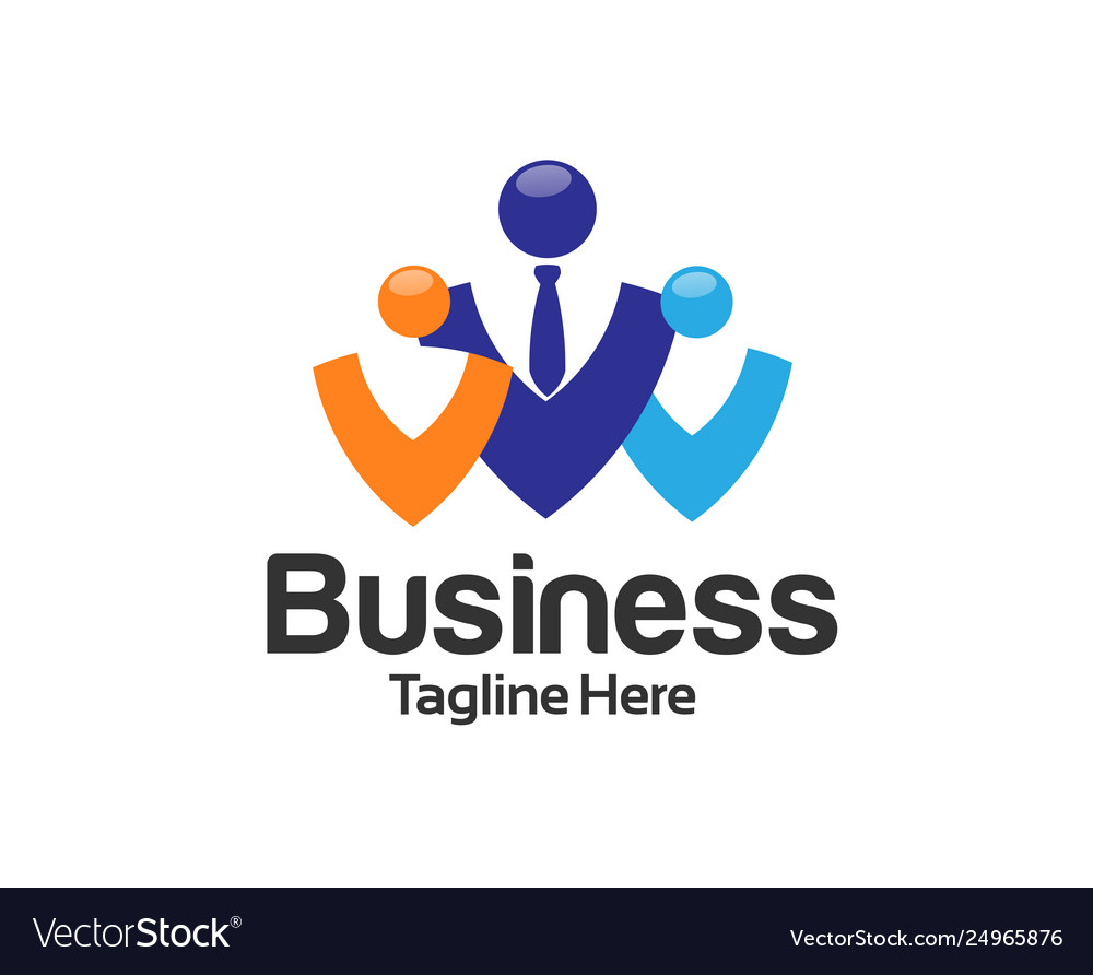 work-leadership-and-recruitment-agency-logo-vector-image