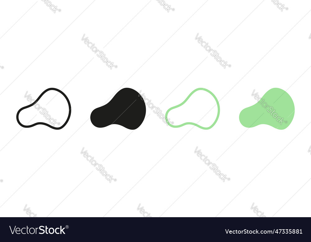Abstract organic blob shape pebble stone drop vector image Abstract organic blob shape pebble stone drop