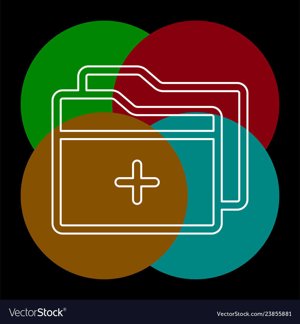 Add folder icon vector image Add folder icon