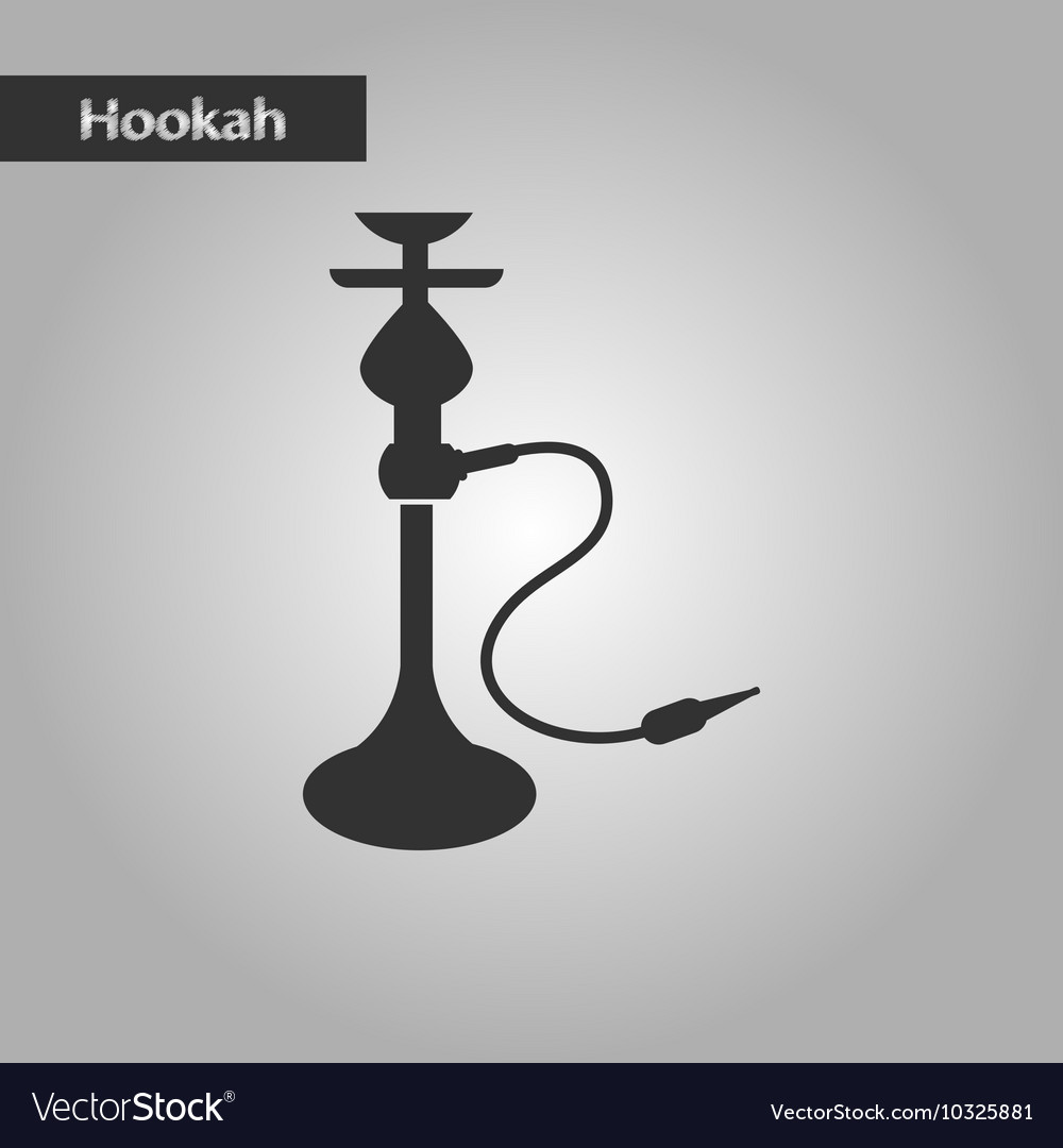 Black and white style icon eastern hookah