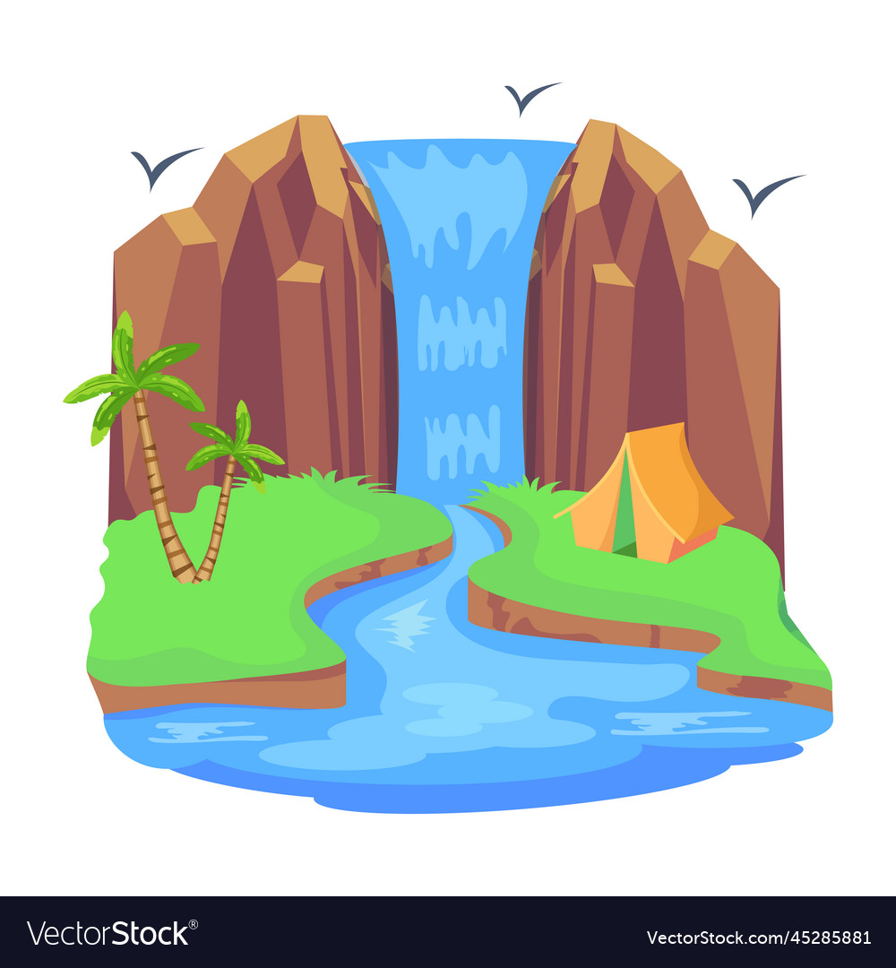 Cascade Royalty Free Vector Image - VectorStock