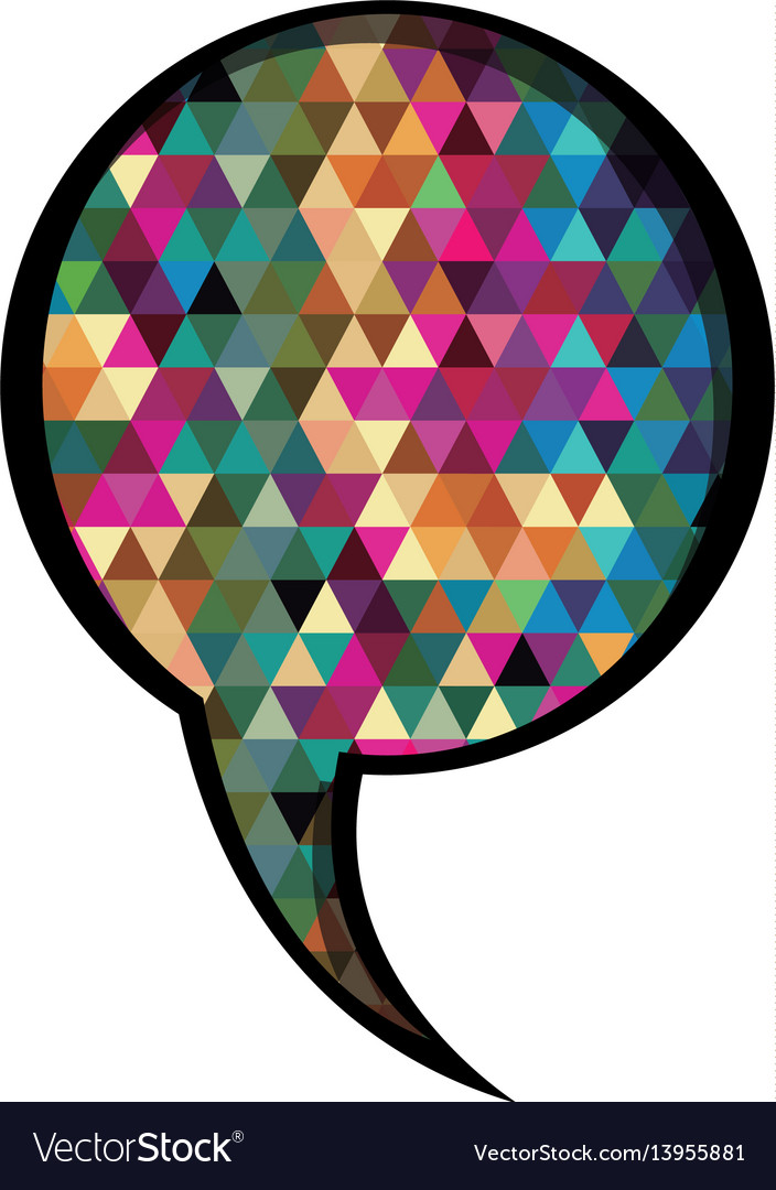 Colorful circular speech with abstract background