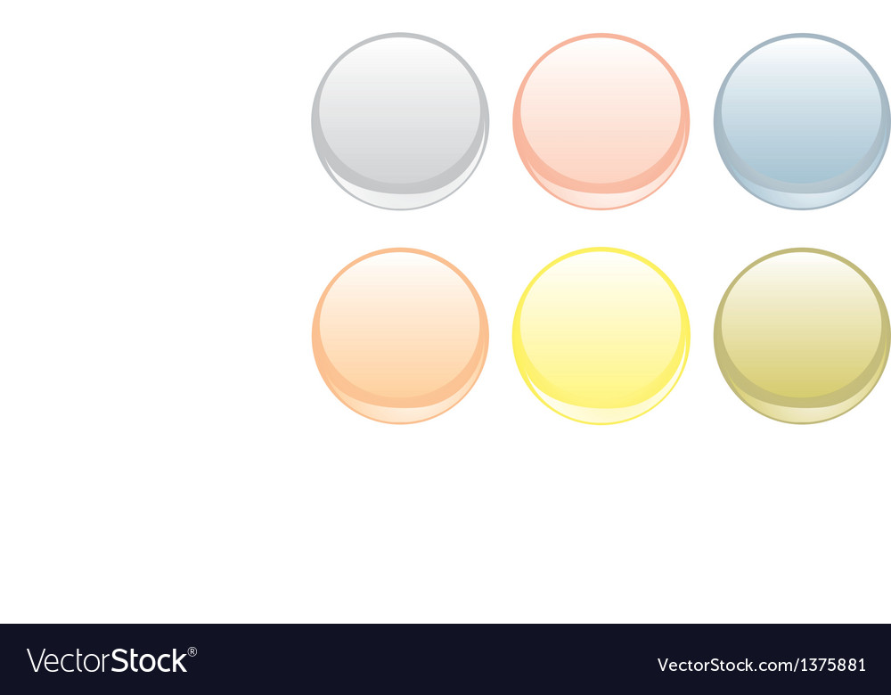Colorful web buttons set isolated on white