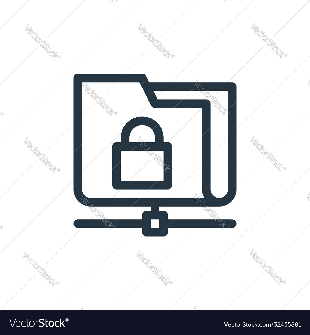 Folder icon editable stroke linear