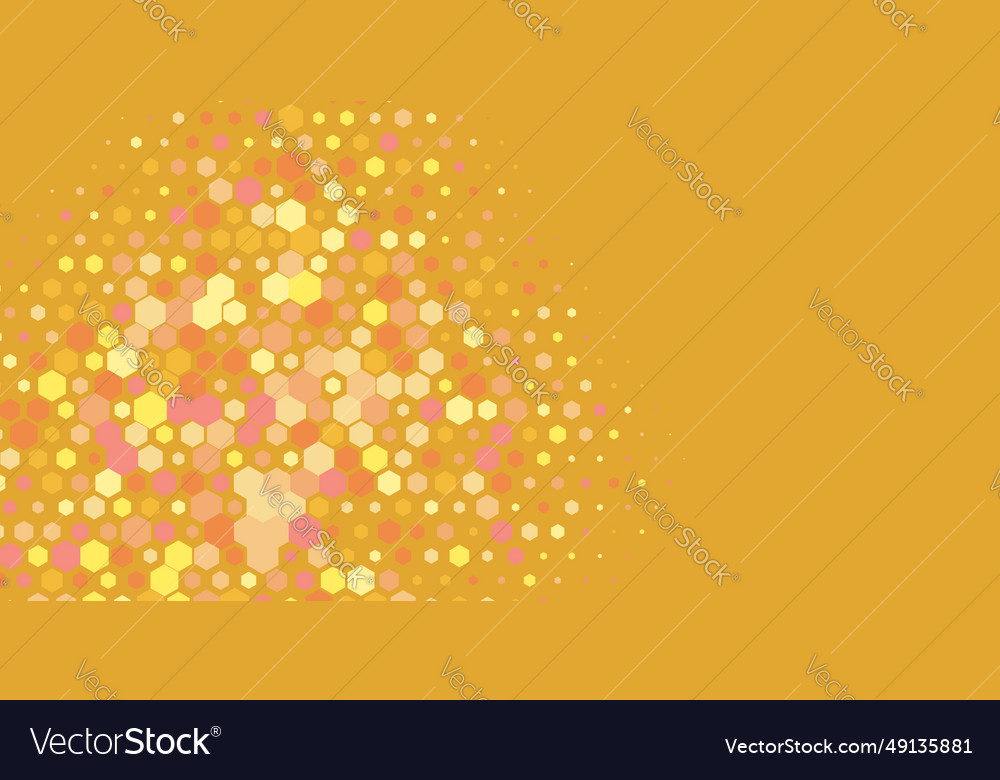 Geometric multi size hexagon with color