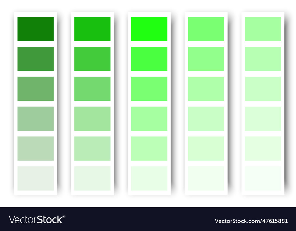 Green Color Palette Pastel Tone Texture Royalty Free Vector