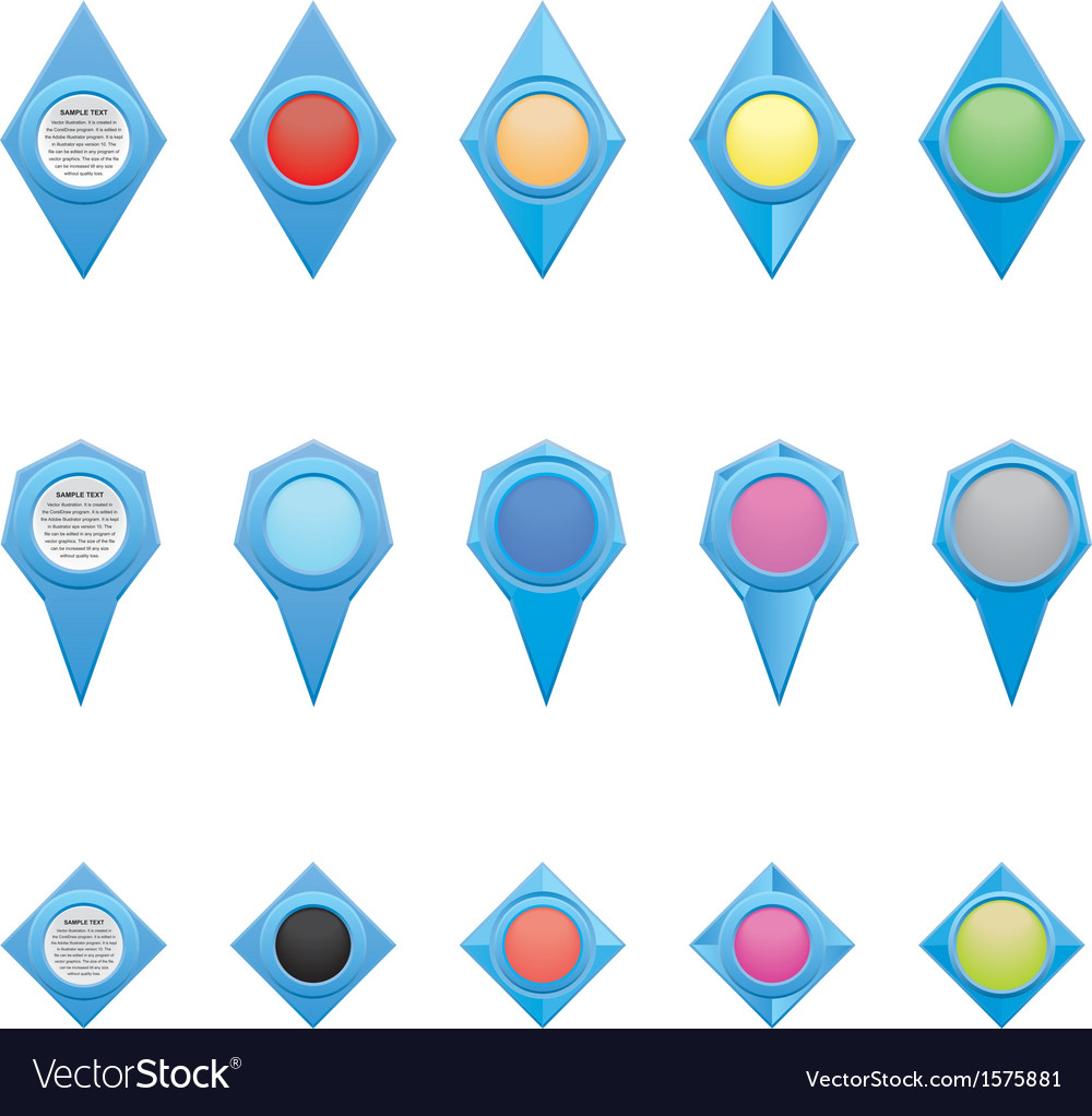 Icons and pointers Royalty Free Vector Image - VectorStock