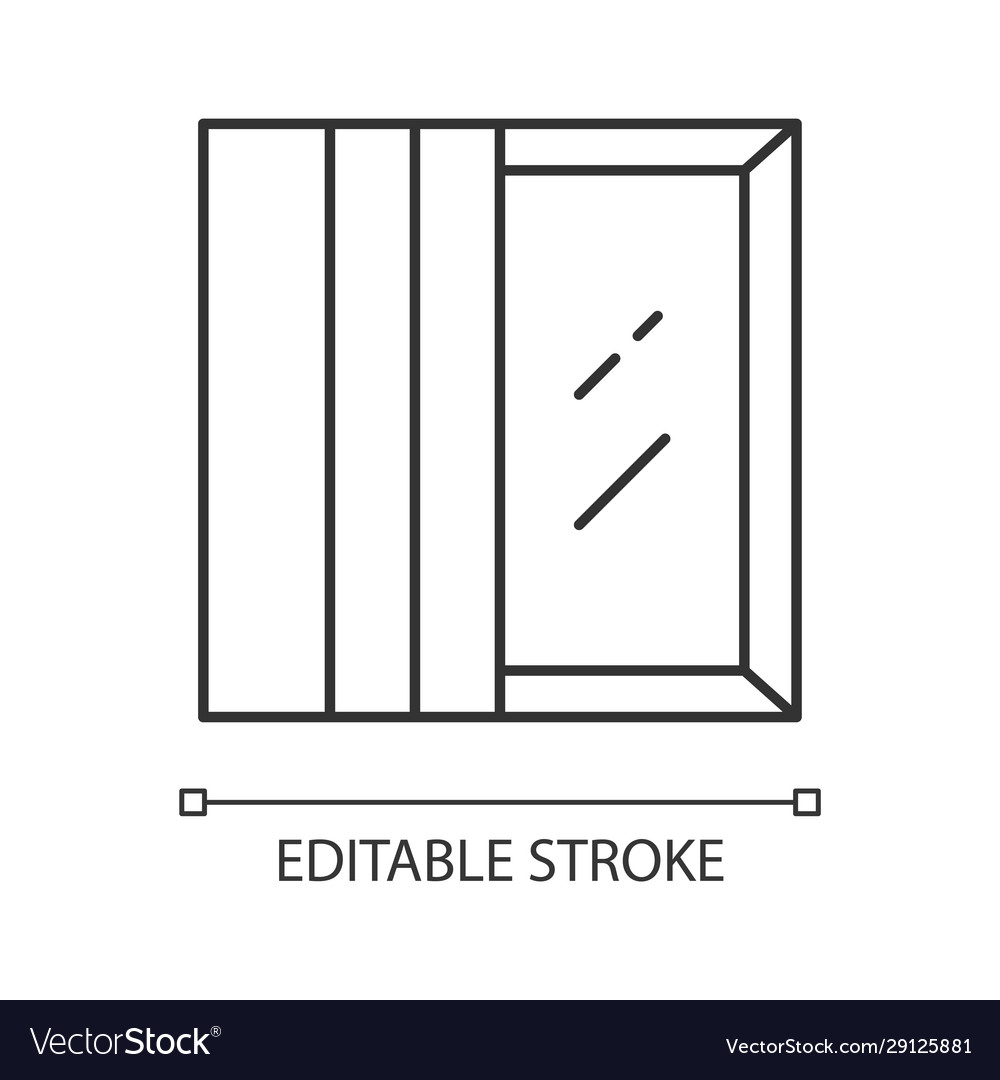 Panel tracks linear icon vertical window Vector Image Panel tracks linear icon vertical window