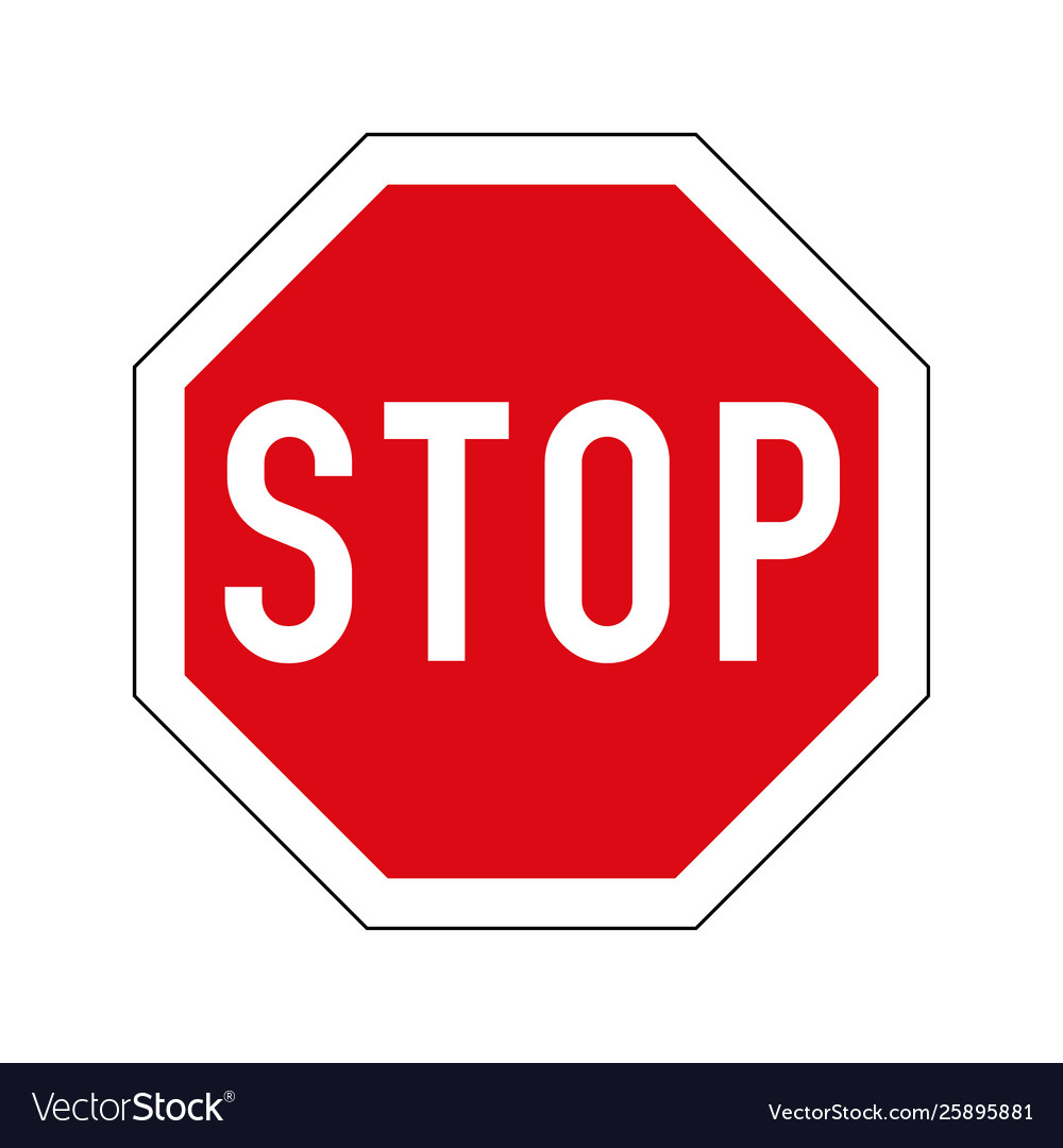 Stop road sign