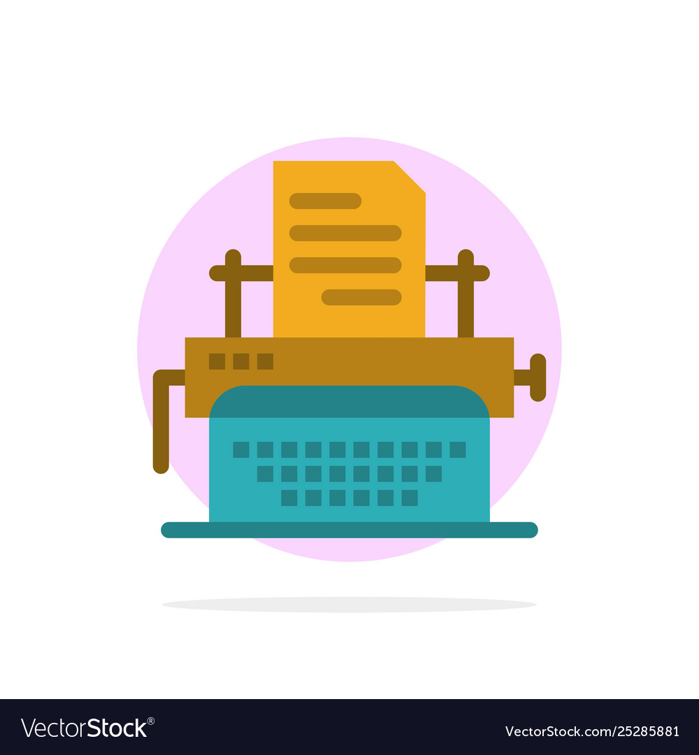 Typewriter typing document publish abstract vector image Typewriter typing document publish abstract