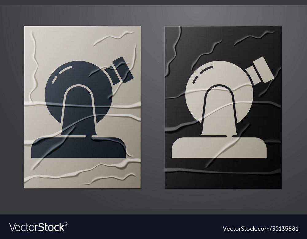 White astronomical observatory icon isolated