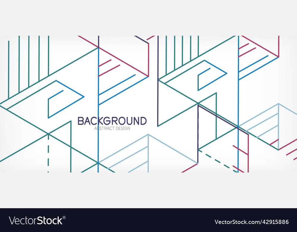 Abstract background color lines on white vector image Abstract background color lines on white