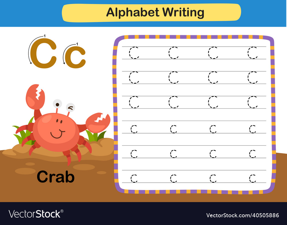 Alphabet C - Crab Learning Exercise