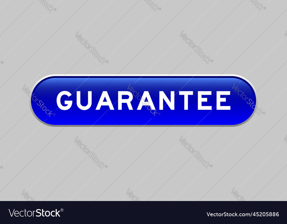Blue color capsule shape button with word vector image Blue color capsule shape button with word