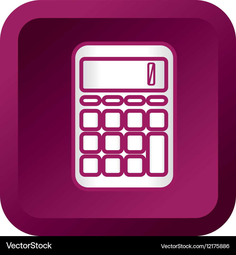 Calculator math isolated icon Royalty Free Vector Image
