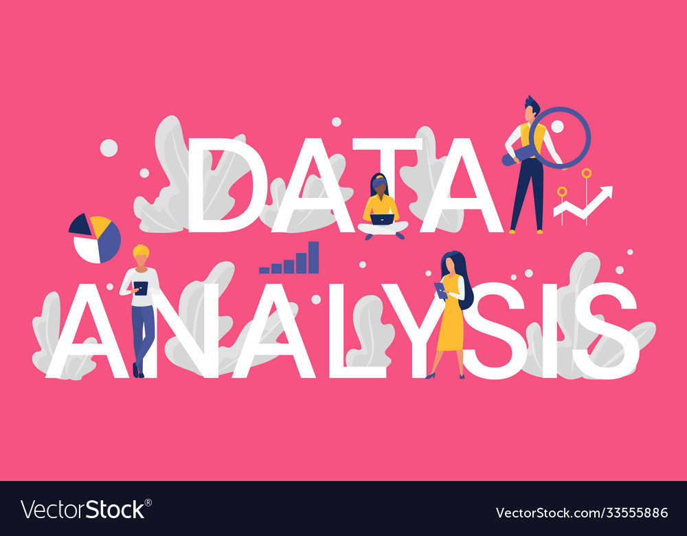 Data analysis word concept Royalty Free Vector Image