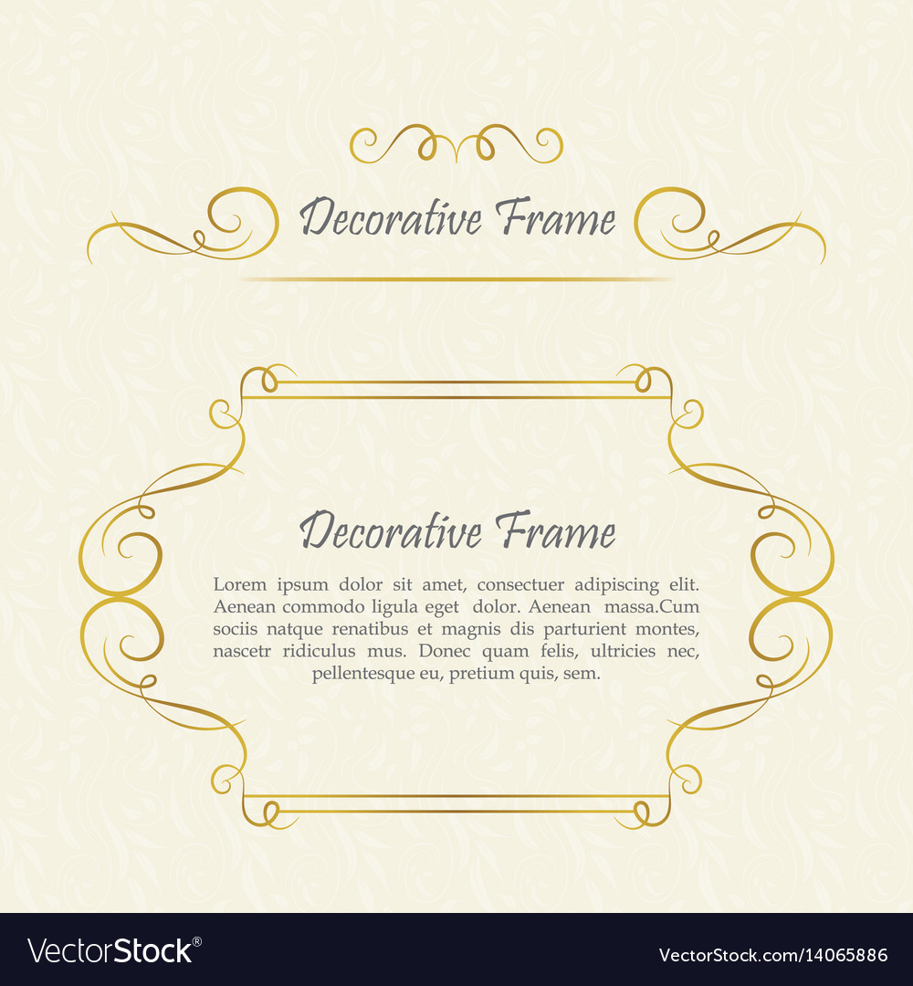 Decorative frame elegant element