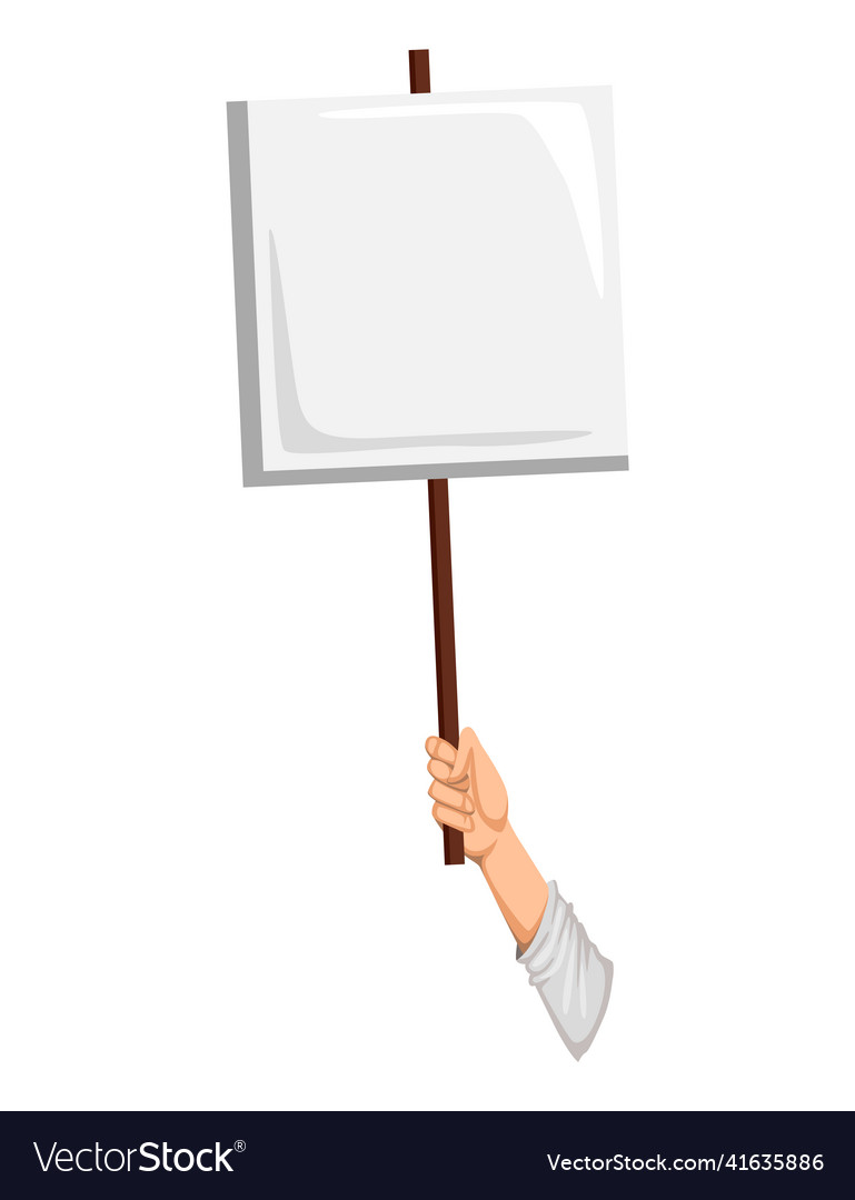 Hand halten leere Plakat mit Platz für Text