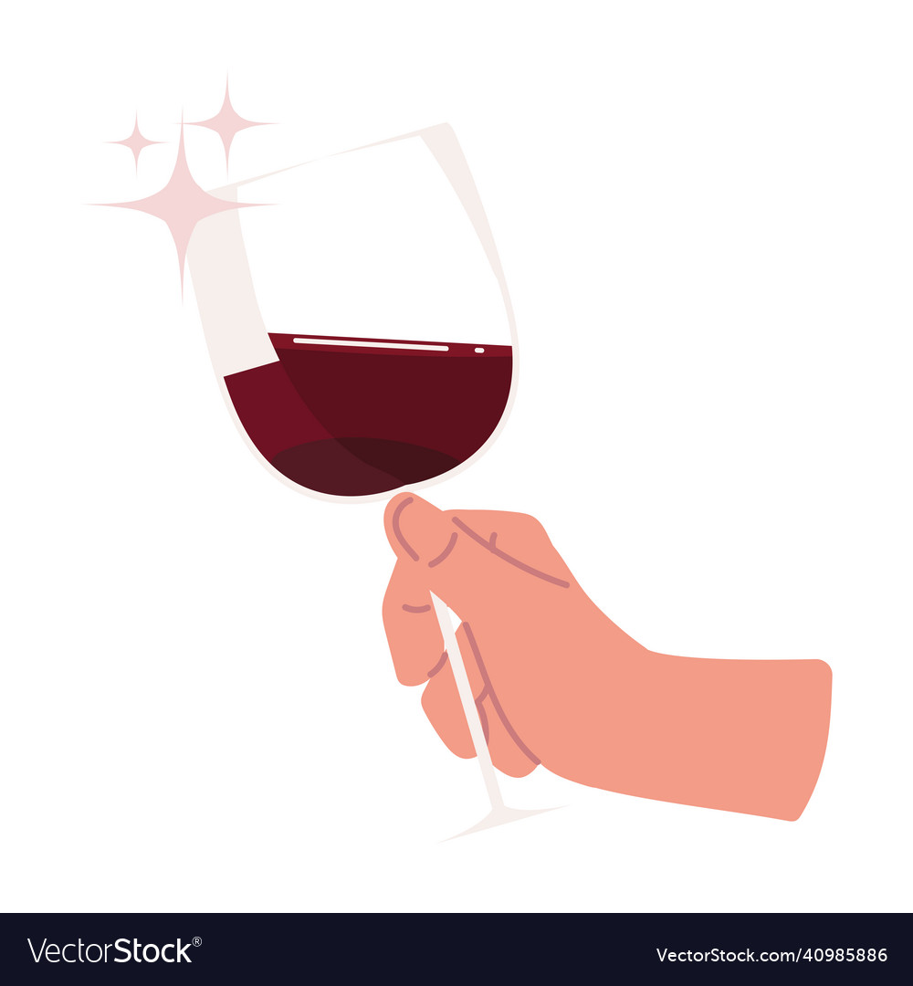 Hand with wine cup