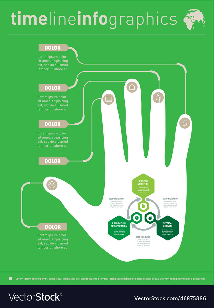 Infographic or presentation template with icons