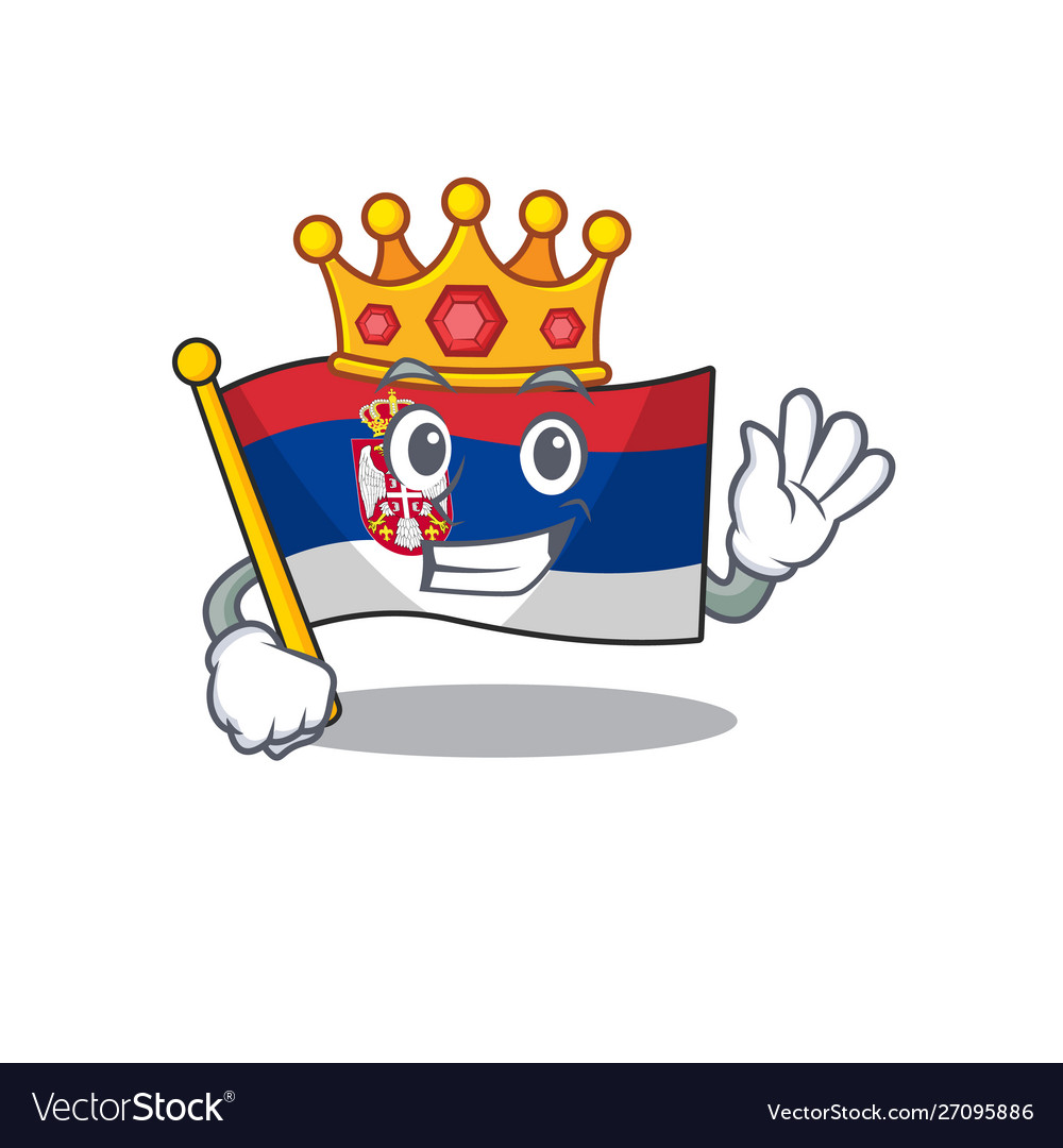 King serbian flags stored in cartoon drawer