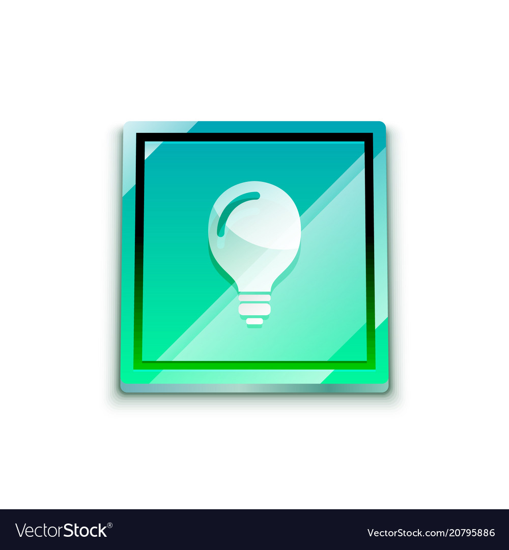 Light bulb new idea concept web button Vector Image Light bulb new idea concept web button